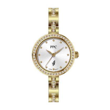 Paris Polo Club PPC-FA13-GD-WE Crystal Embellished Bezel Women Watch